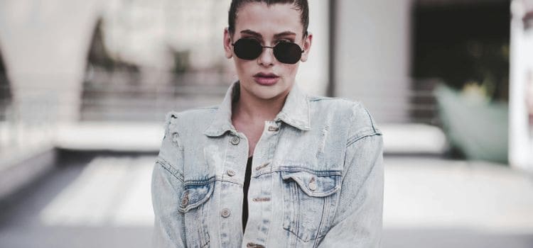 a denim jacket 